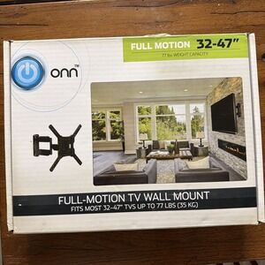 ONN 32 - 47" Full Motion TV Wall Mount 77 Lbs Weight Capacity CT1-115 New
